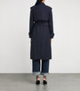Veronica Beard Navy Stretch-Wool Conneley Dickey Trench Coat