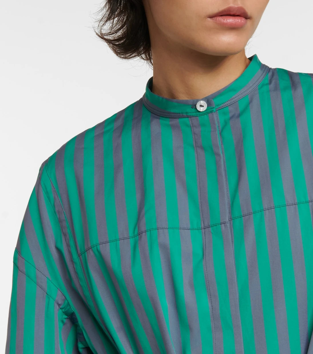 Jil Sander - Striped cotton midi shirt dress