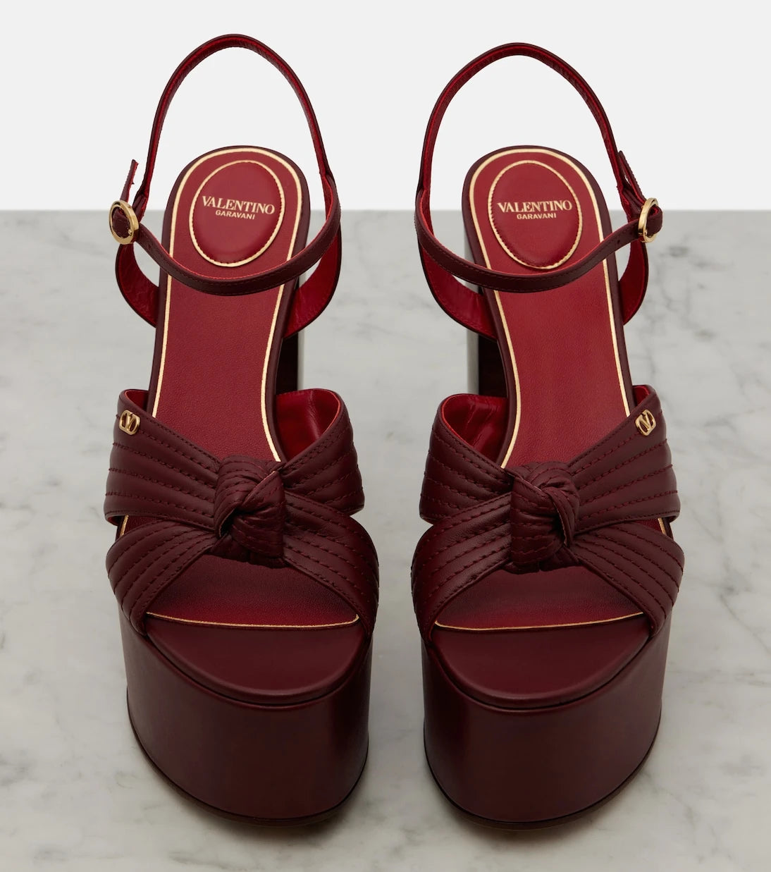 Valentino Garavani - Crasher VLogo leather platform sandals