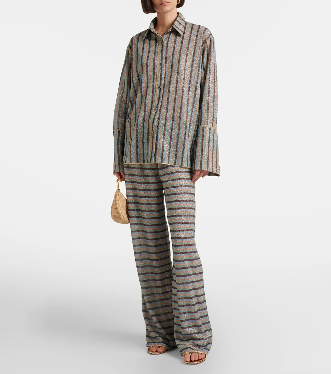 Oséree - Lumière striped wide-leg pants