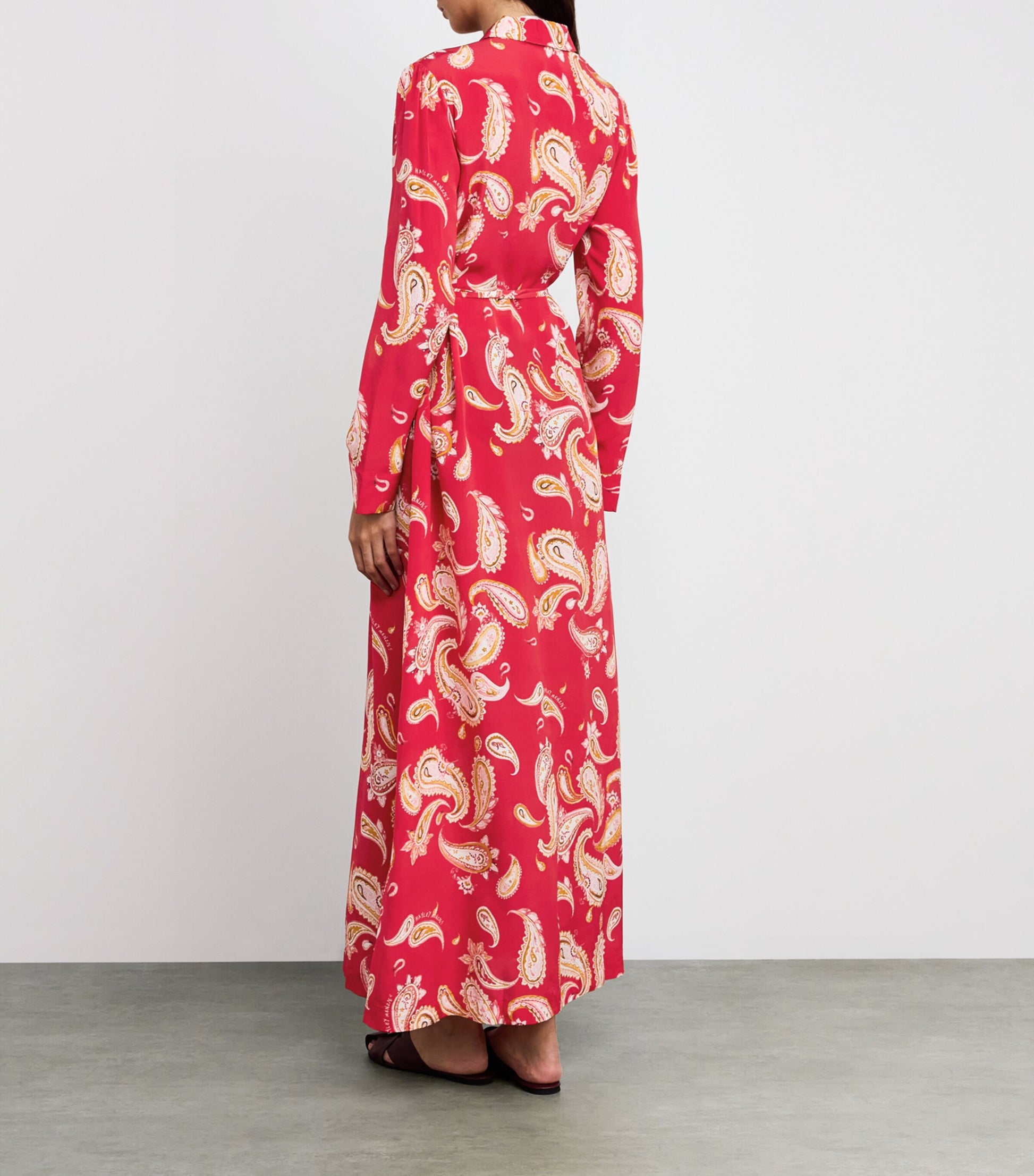 Hayley Menzies Red Silk Jimi Maxi Dress