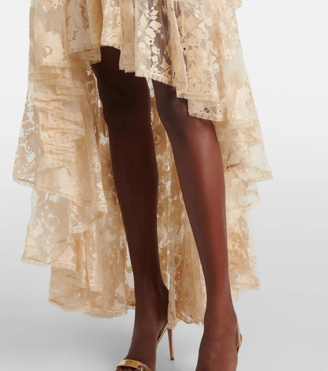 Zimmermann - Illustration asymmetric floral lace minidress