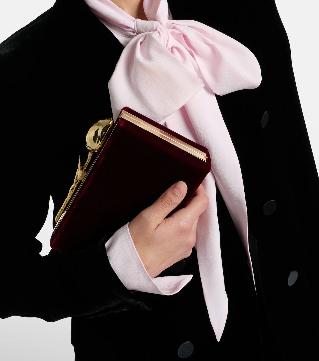 Erdem - Bloom Mini velvet clutch