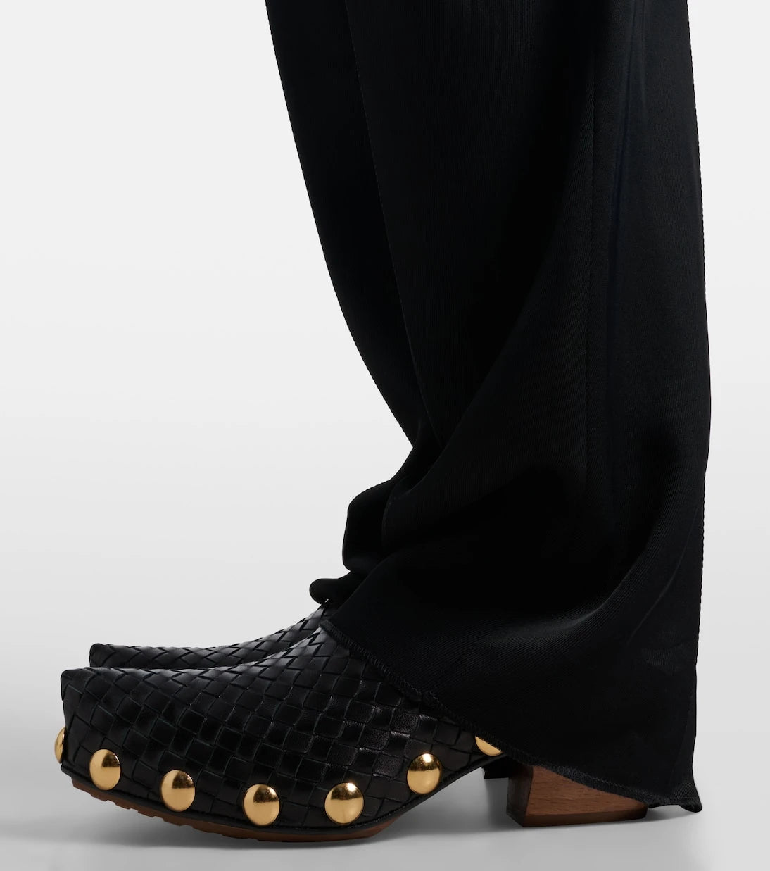 Bottega Veneta - Gondola Intrecciato studded leather clogs