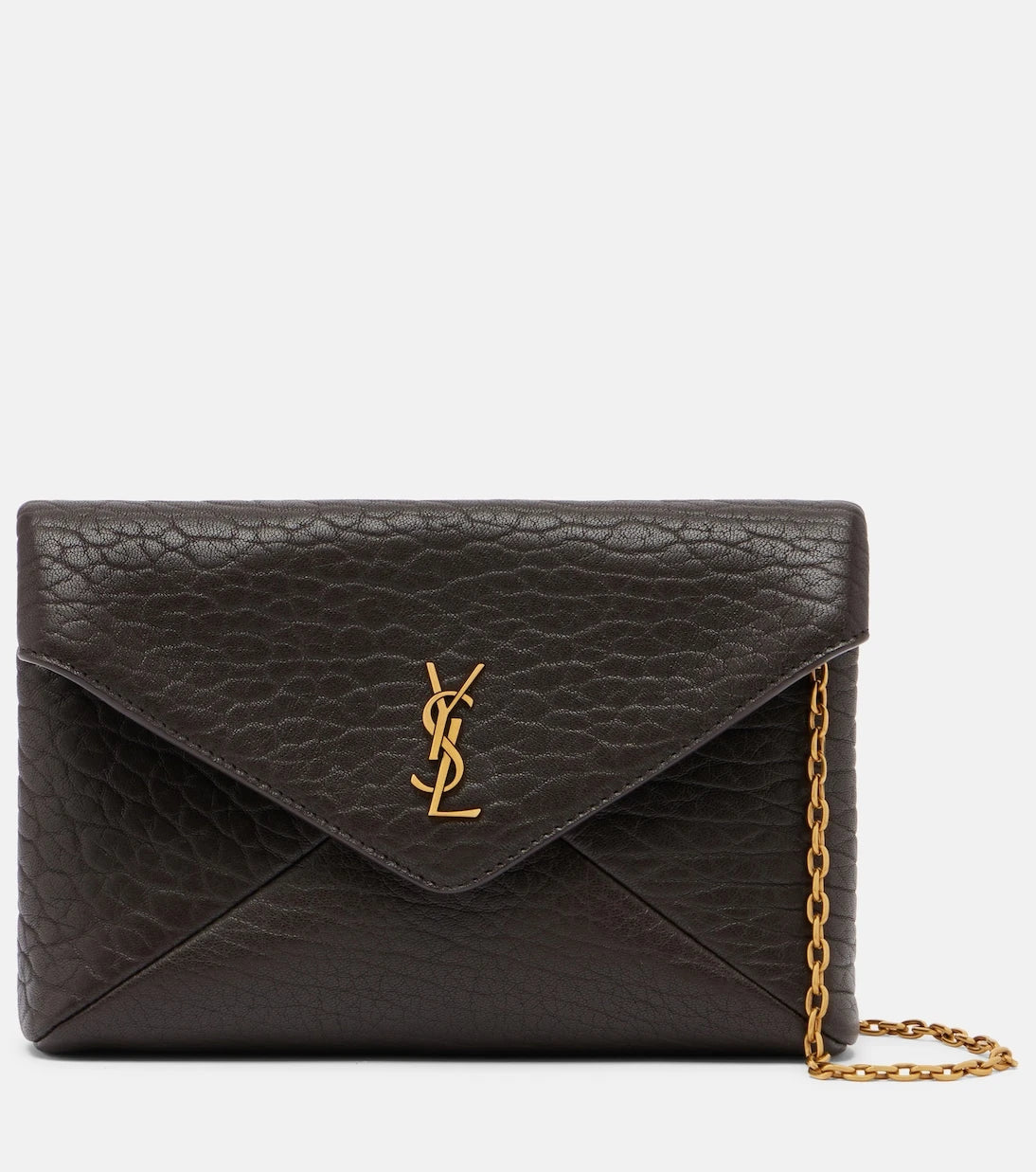 Saint Laurent - Cassandre Small leather clutch