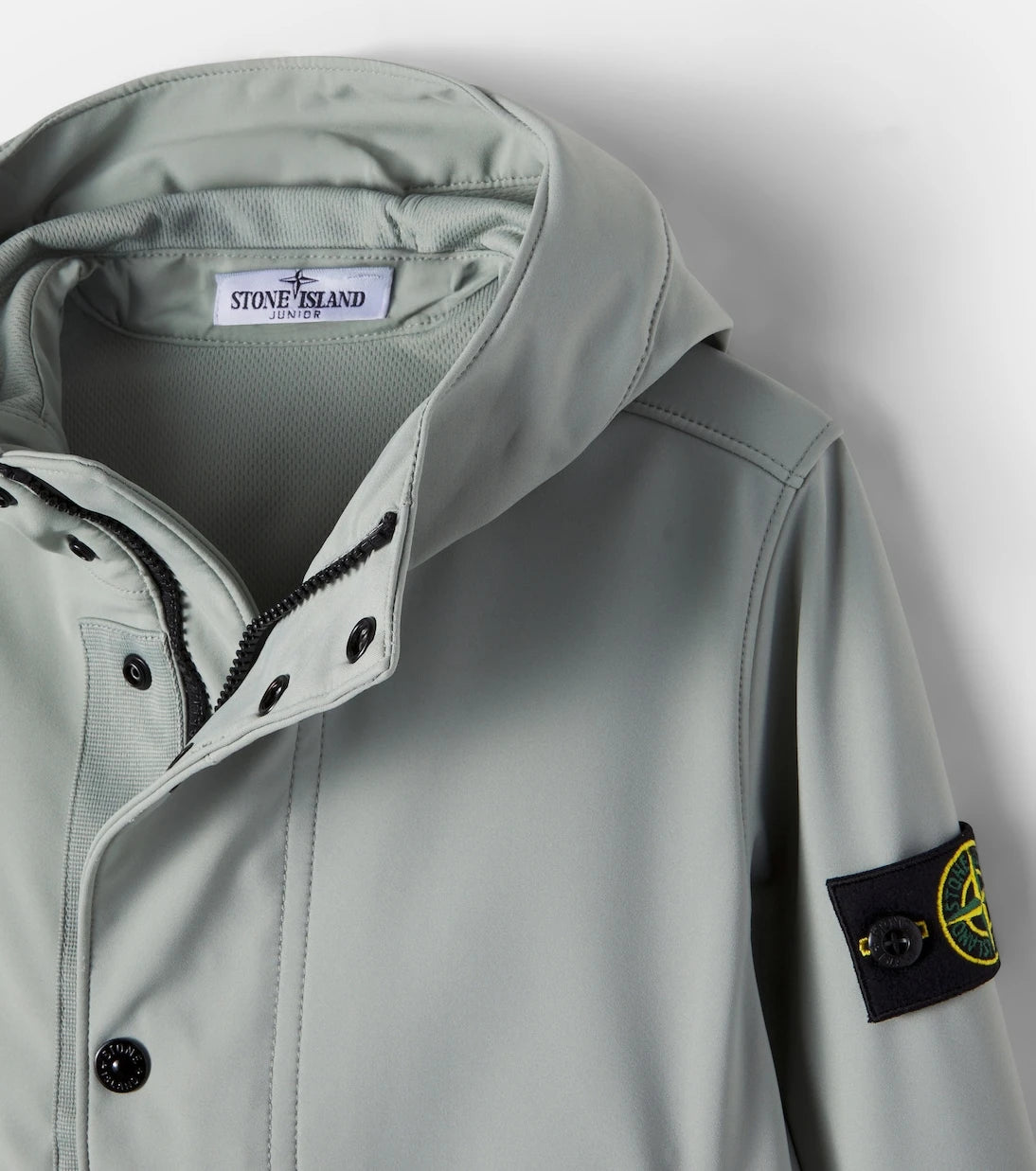 Stone Island Junior - جاكيت بقبعة كومباس