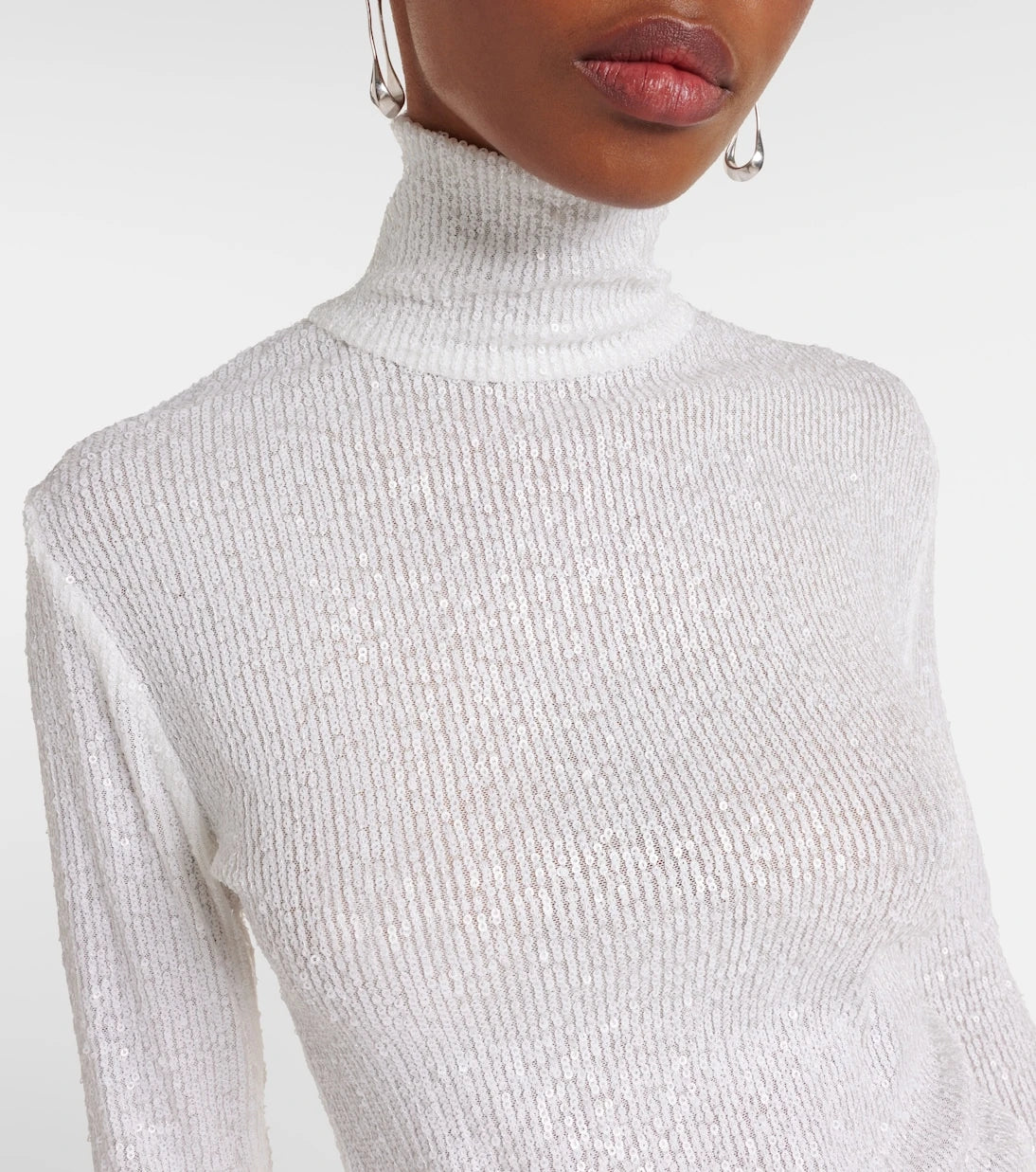 Norma Kamali - Sequined turtleneck sweater