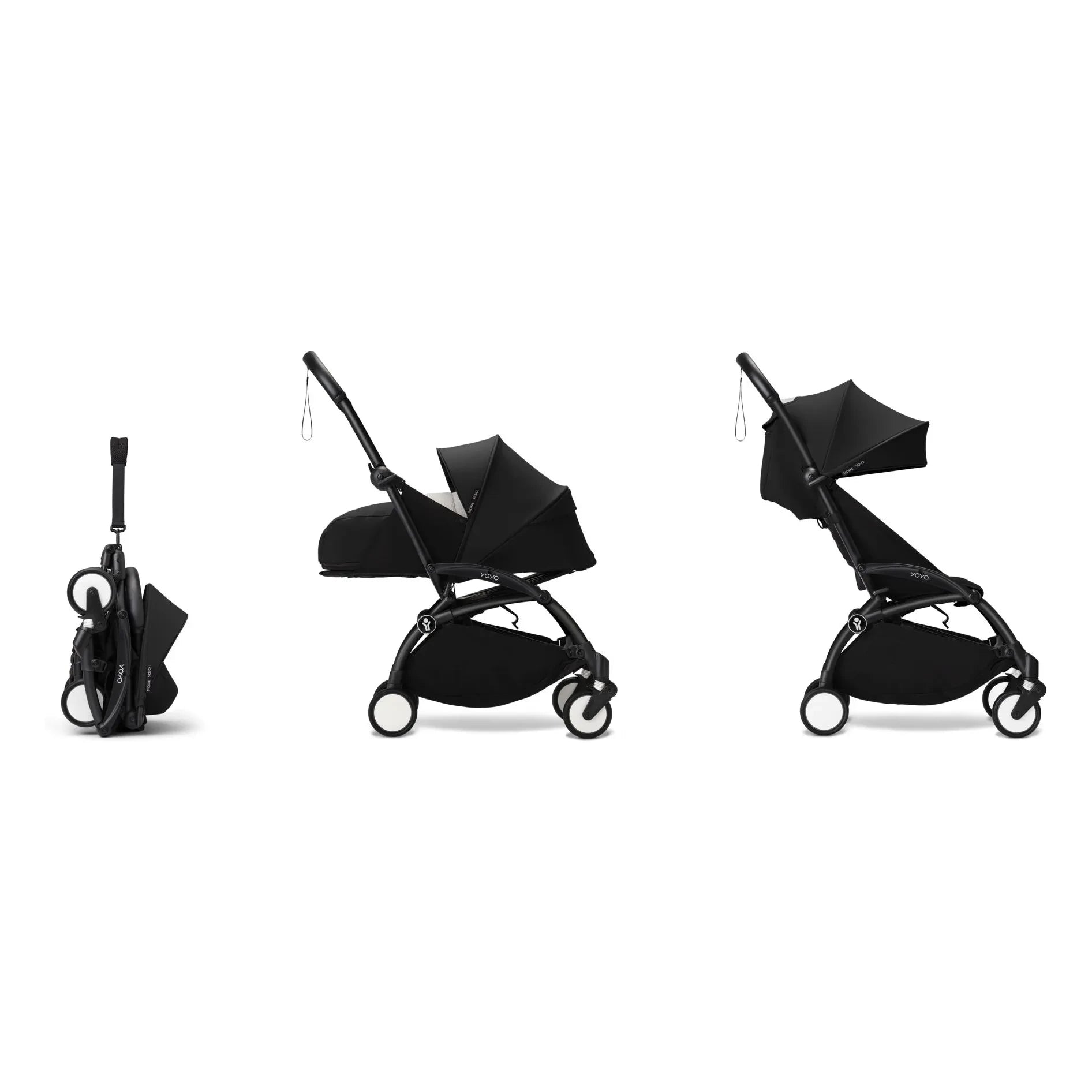 Stokke® - YOYO³ complete stroller 0+ and 6+ Black frame | Black