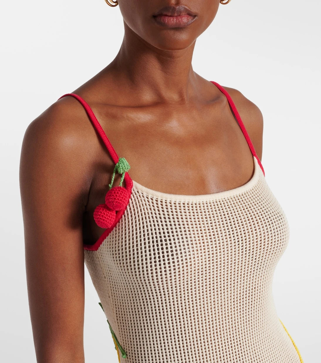 Staud - Adeline crochet cotton beach dress