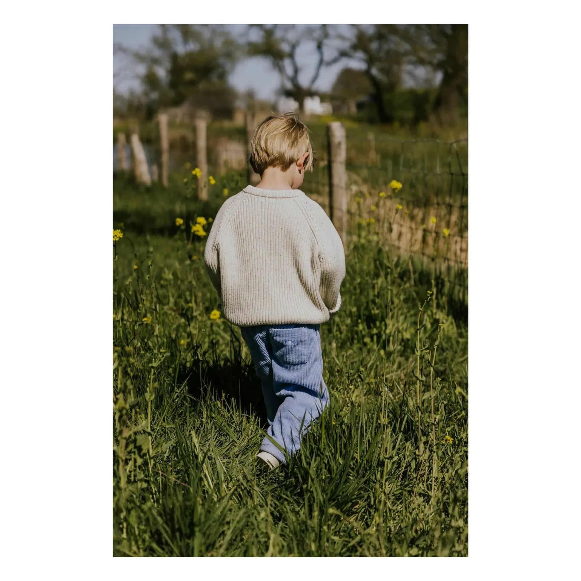 Yuki - Organic corduroy pants | Light blue