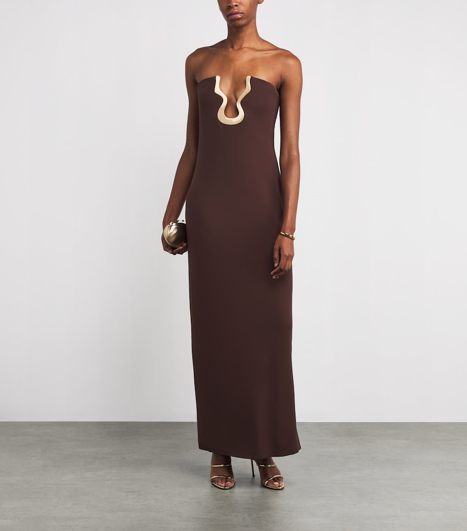 Brown Cut-Out Abril Gown