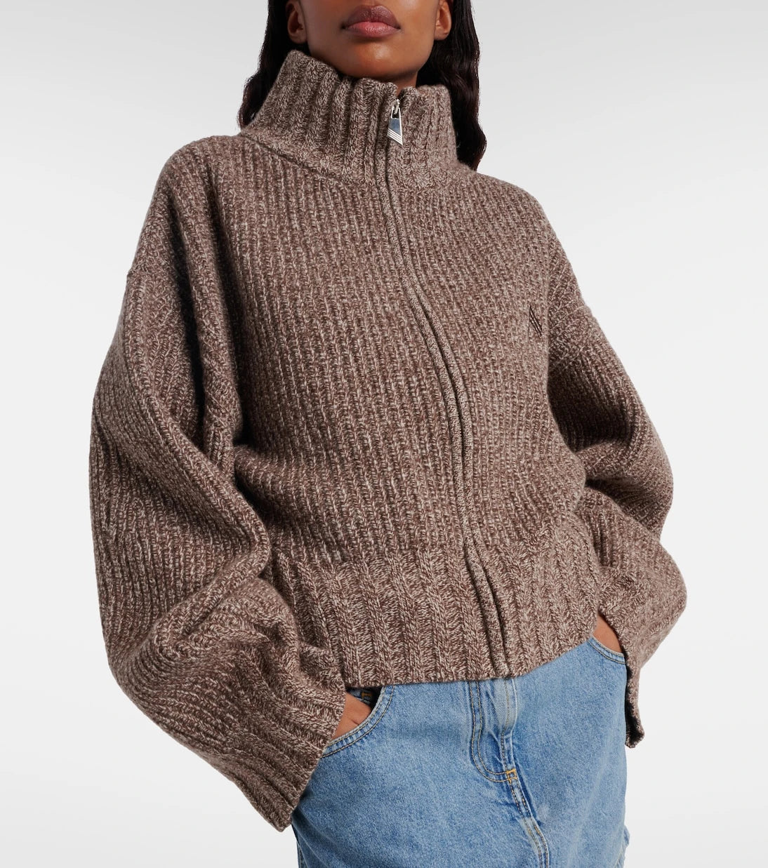 The Attico - Embroidered wool and cashmere cardigan