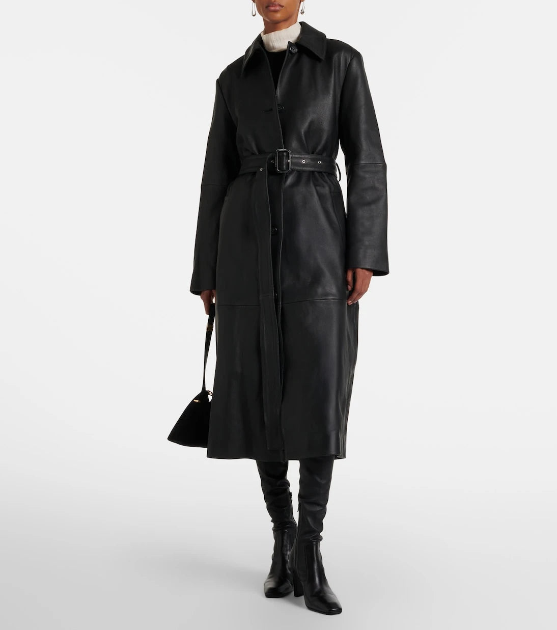 Toteme - Belted leather coat