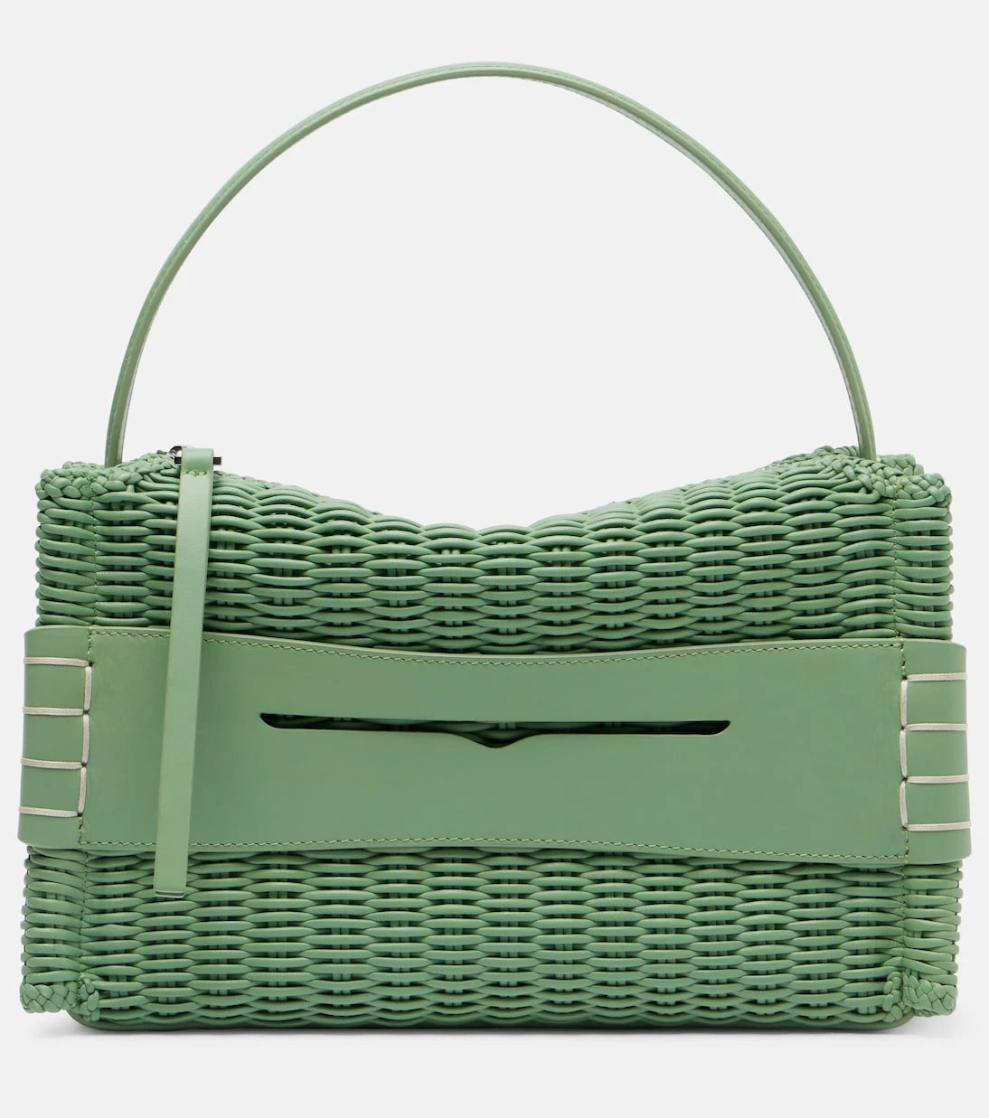 JW Anderson - Loafer woven leather top-handle bag