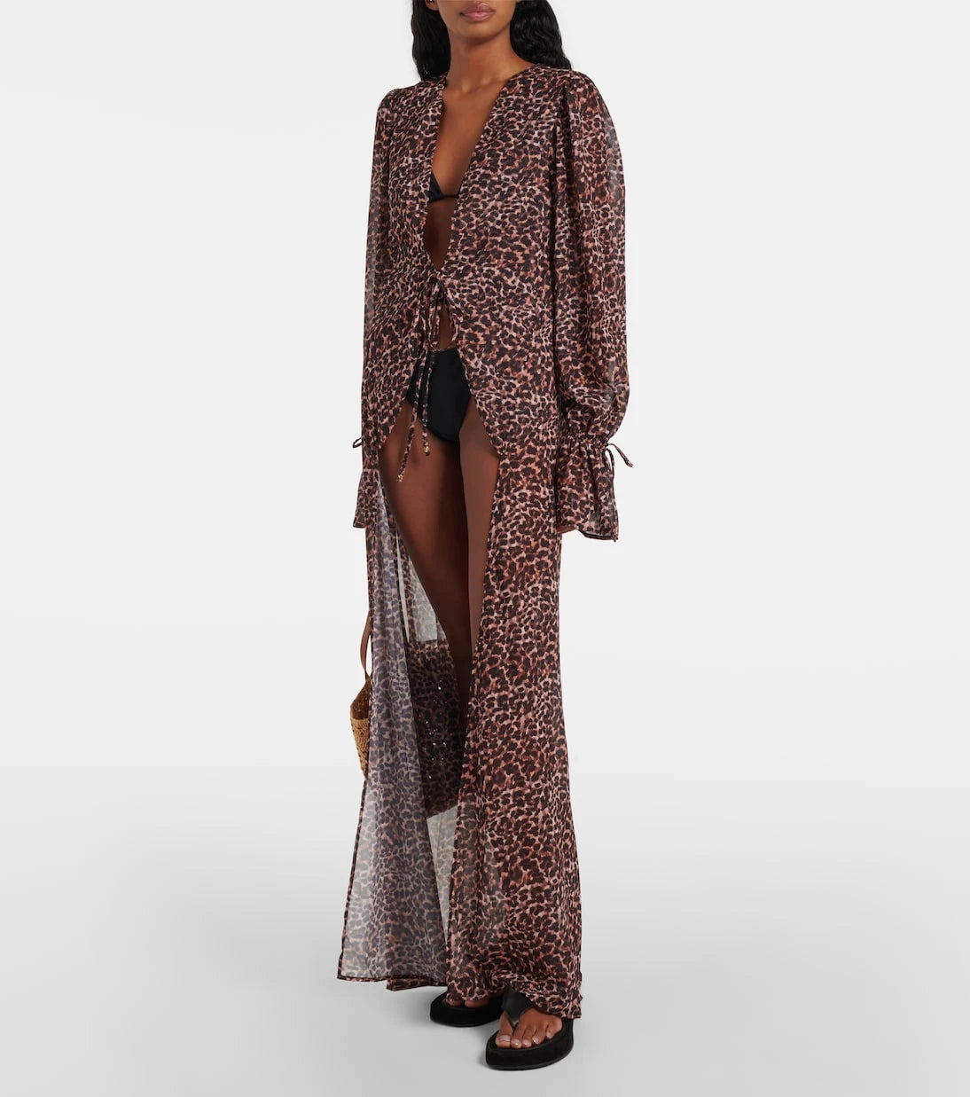 Bananhot - Leopard-print beach cover-up