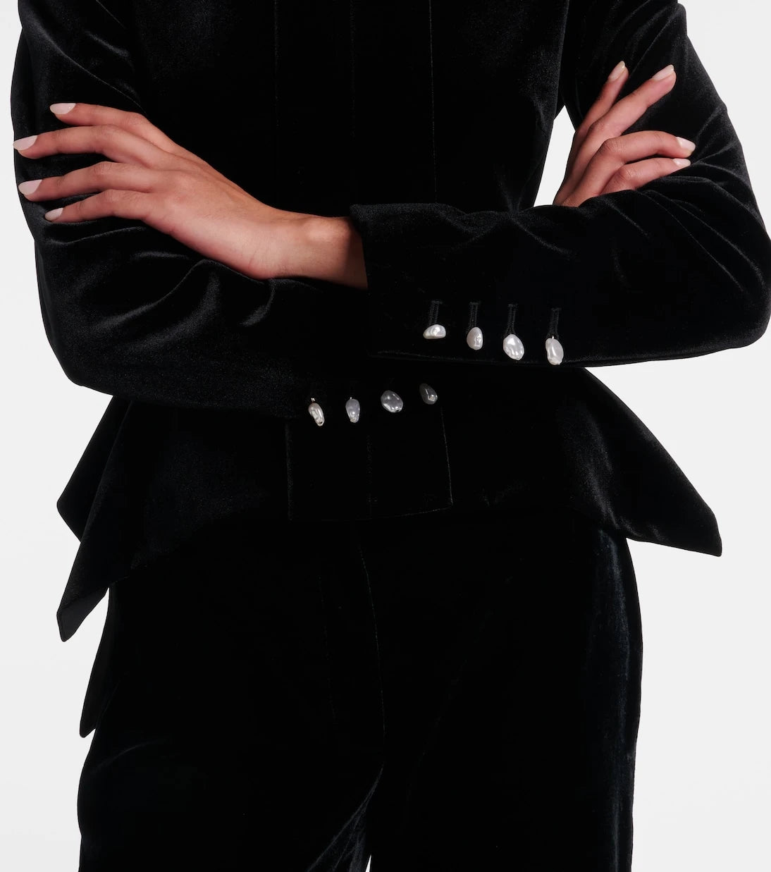 Roland Mouret - Peplum velvet jacket
