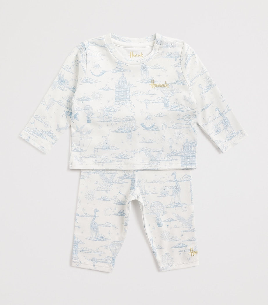 Pima Cotton Balloon Top and Trousers Set (0-18 Months)