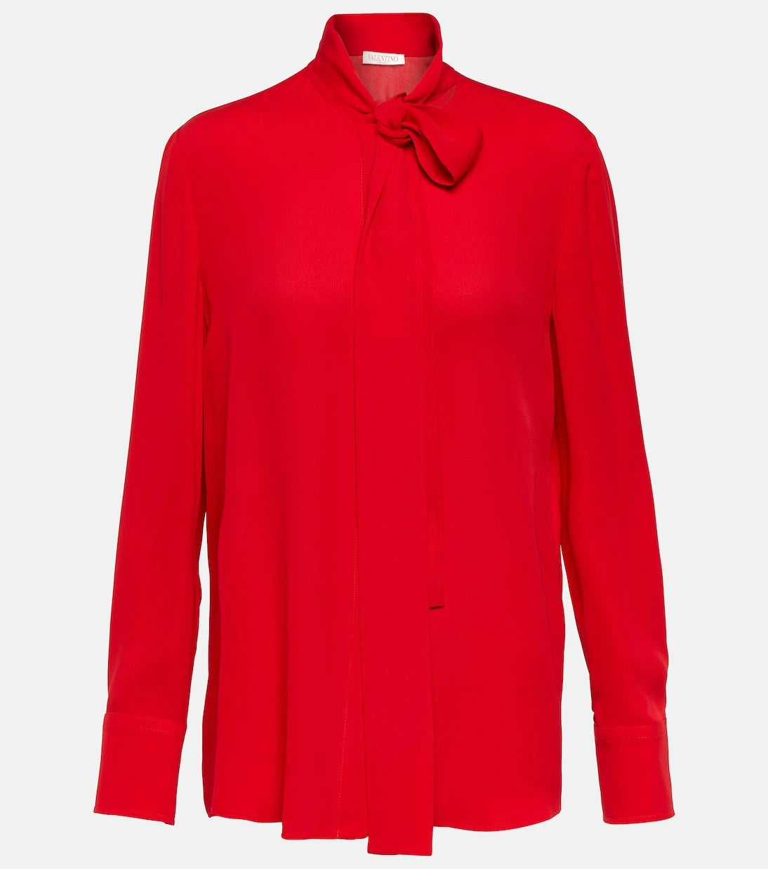 Valentino - Bow-detail silk blouse