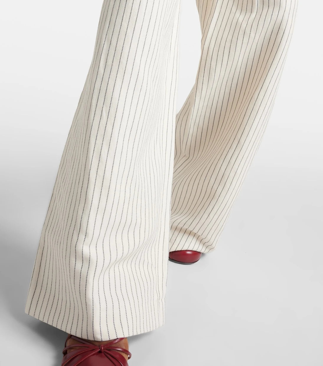 Frame - Mid-rise cotton and linen wide-leg pants