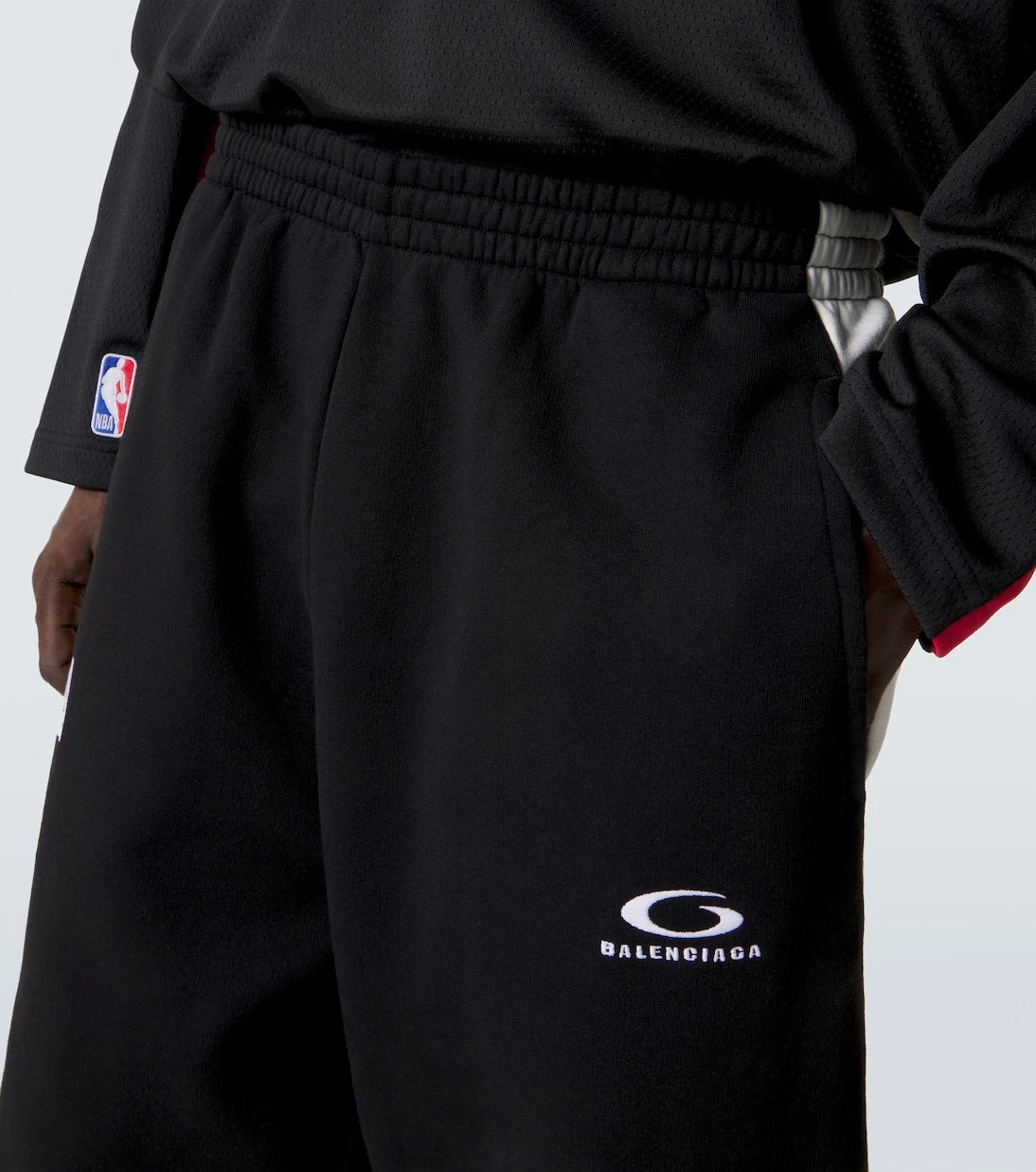Balenciaga - x NBA logo cotton fleece sweatpants