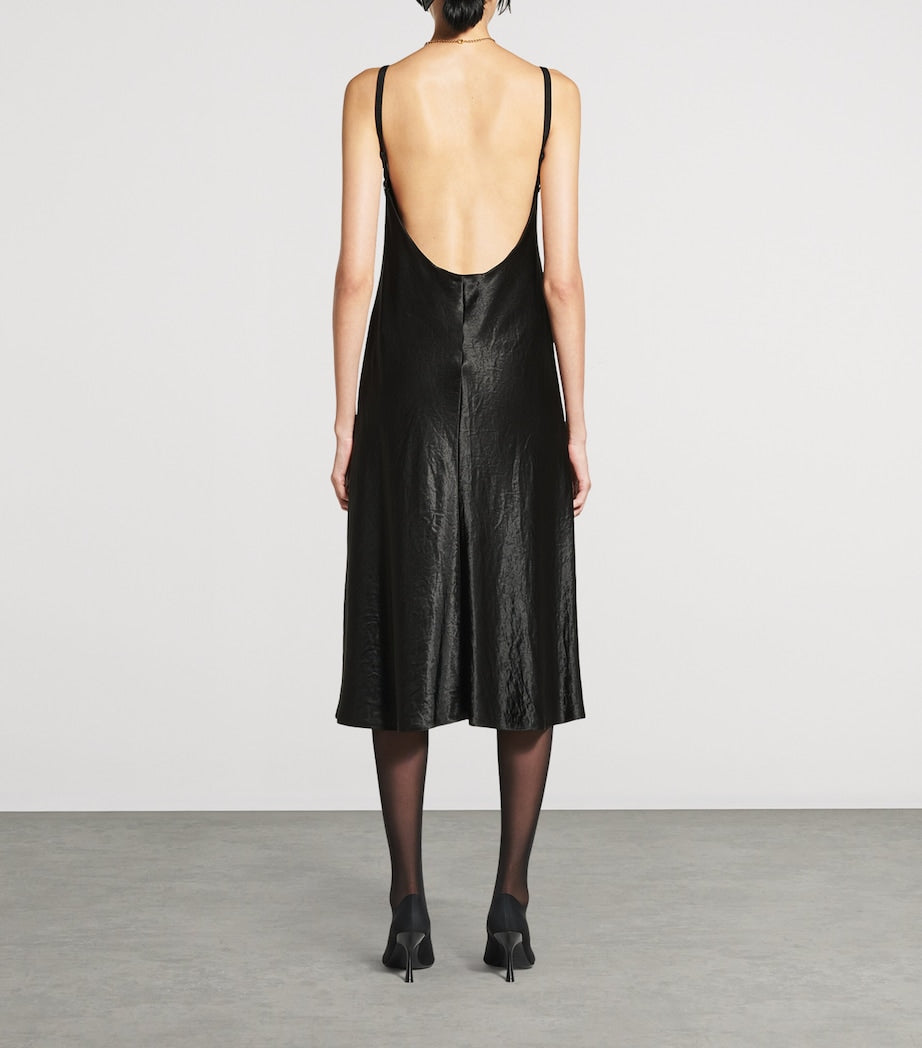 Balenciaga Black Midi Slip Dress