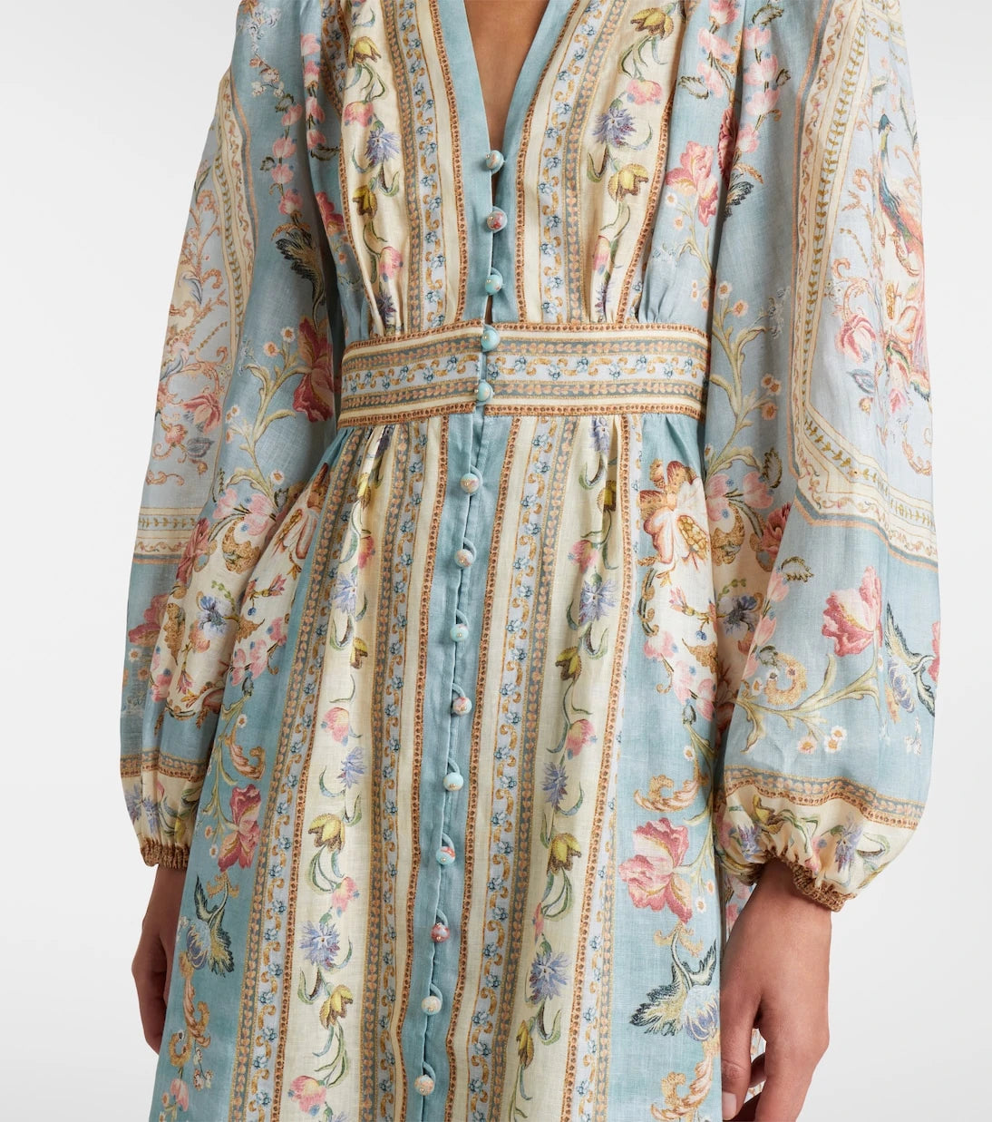 Zimmermann - Roselight floral linen midi dress