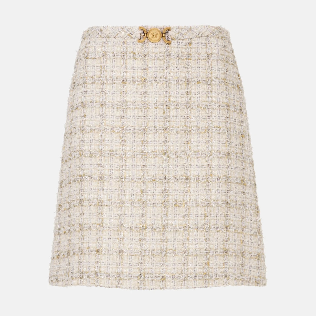 Versace - Embellished tweed miniskirt