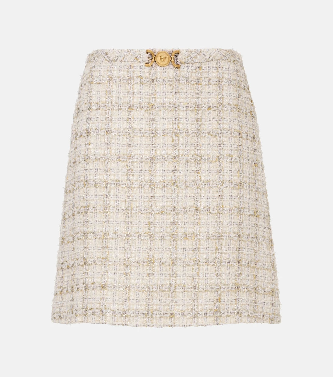 Versace - Embellished tweed miniskirt