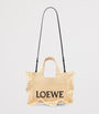 LOEWE Beige x Paula's Ibiza Raffia Font Tote Bag