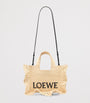 LOEWE Beige x Paula's Ibiza Raffia Font Tote Bag