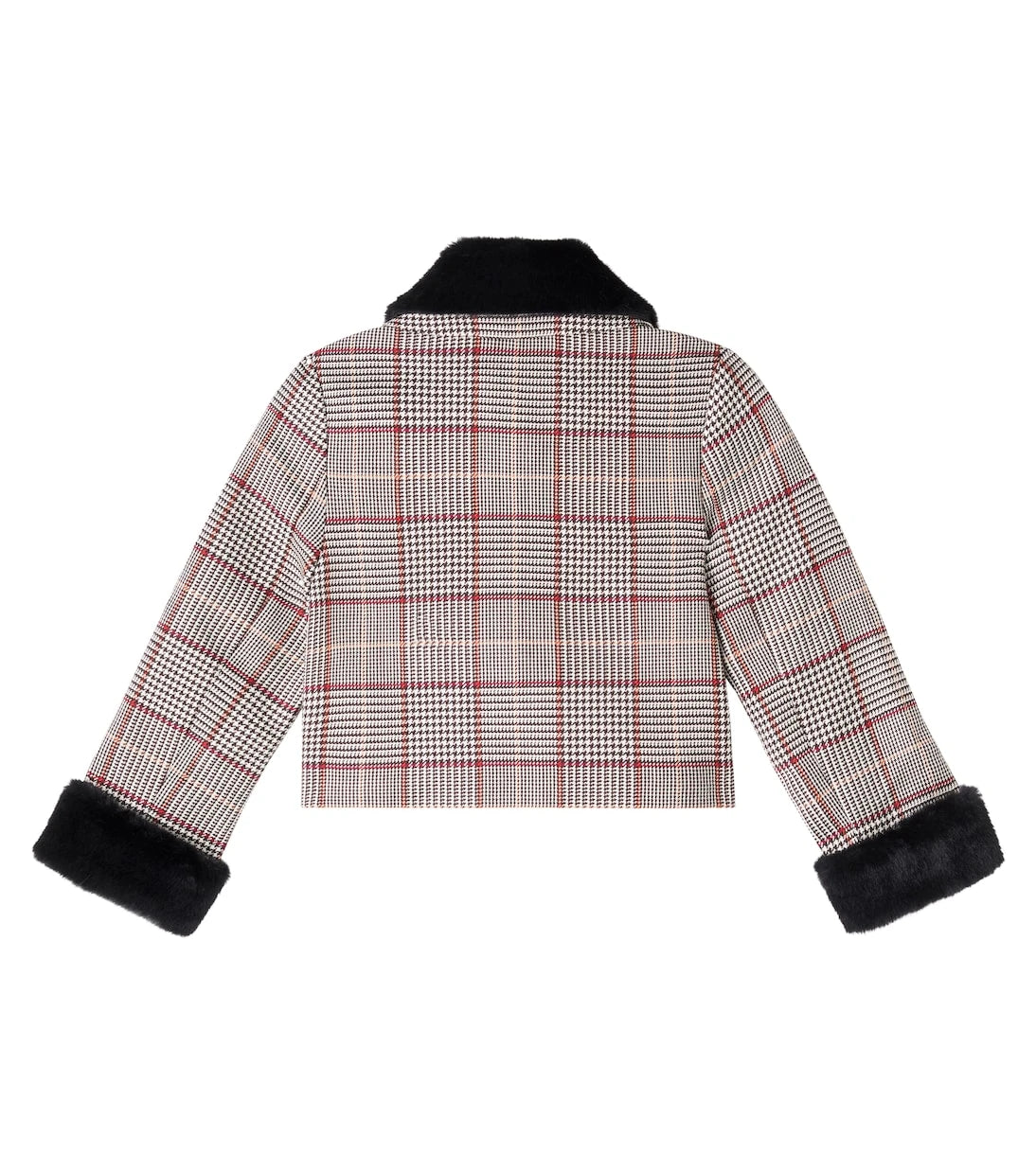 Self-Portrait Kids - Houndstooth wool-blend jacket