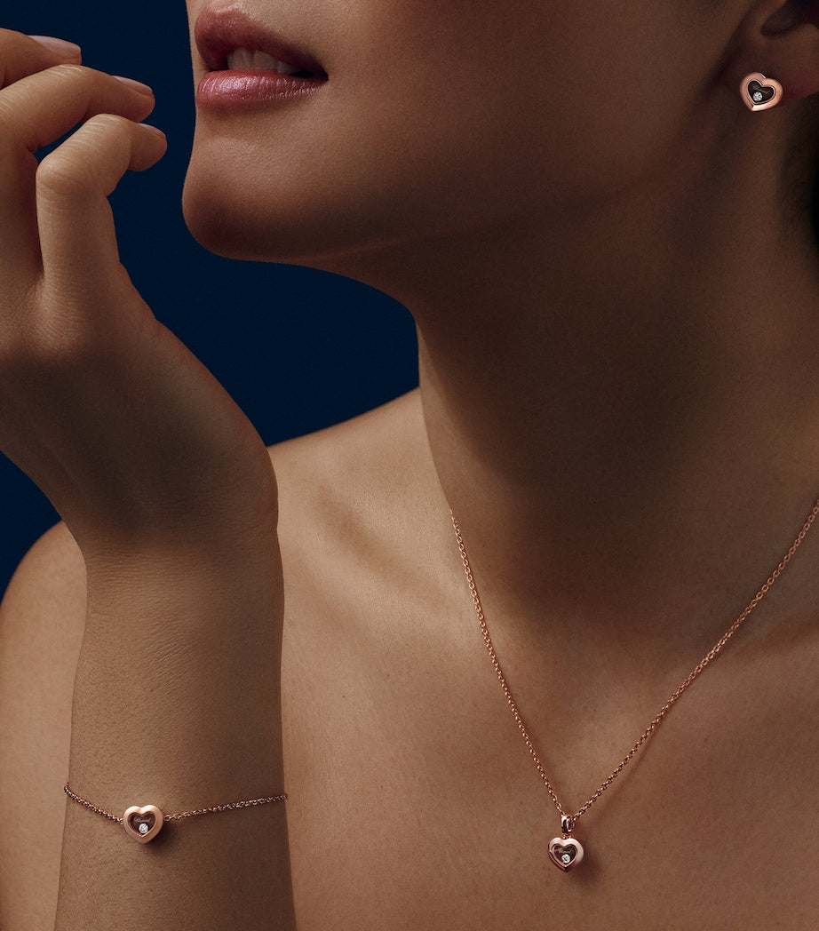 Rose Gold And Diamond Happy Diamonds Icons Pendant