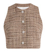 Sandro Paris Brown Tweed Vest