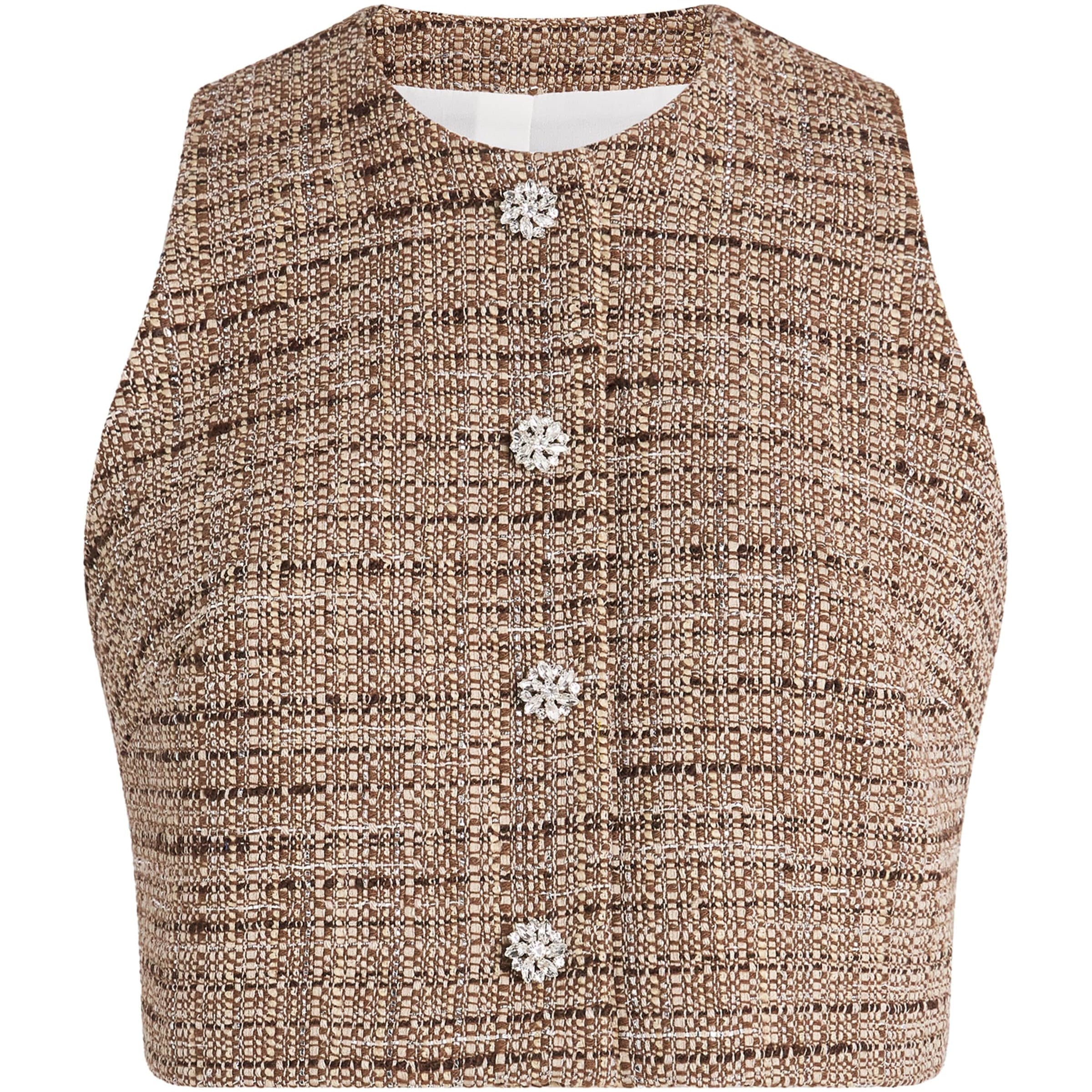 Sandro Paris Brown Tweed Vest
