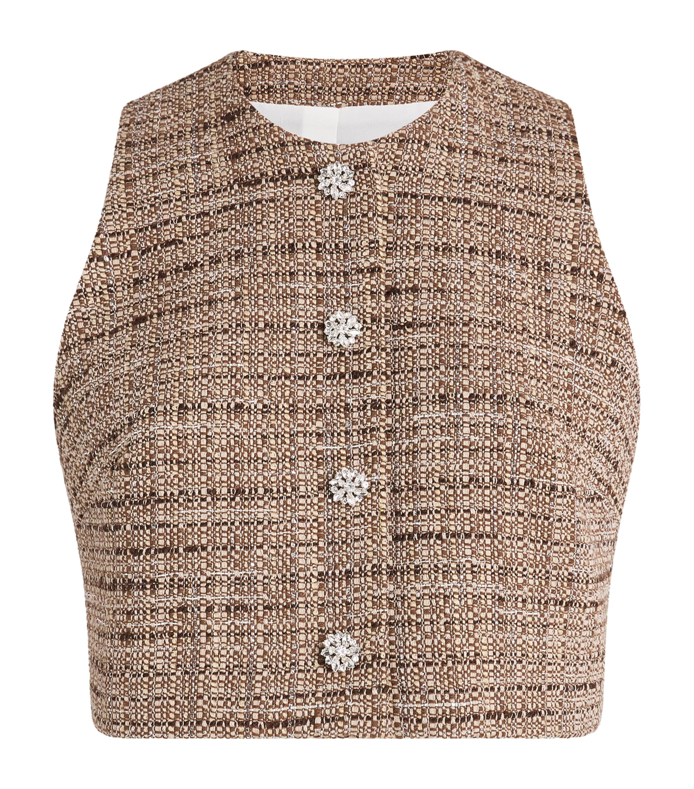 Sandro Paris Brown Tweed Vest