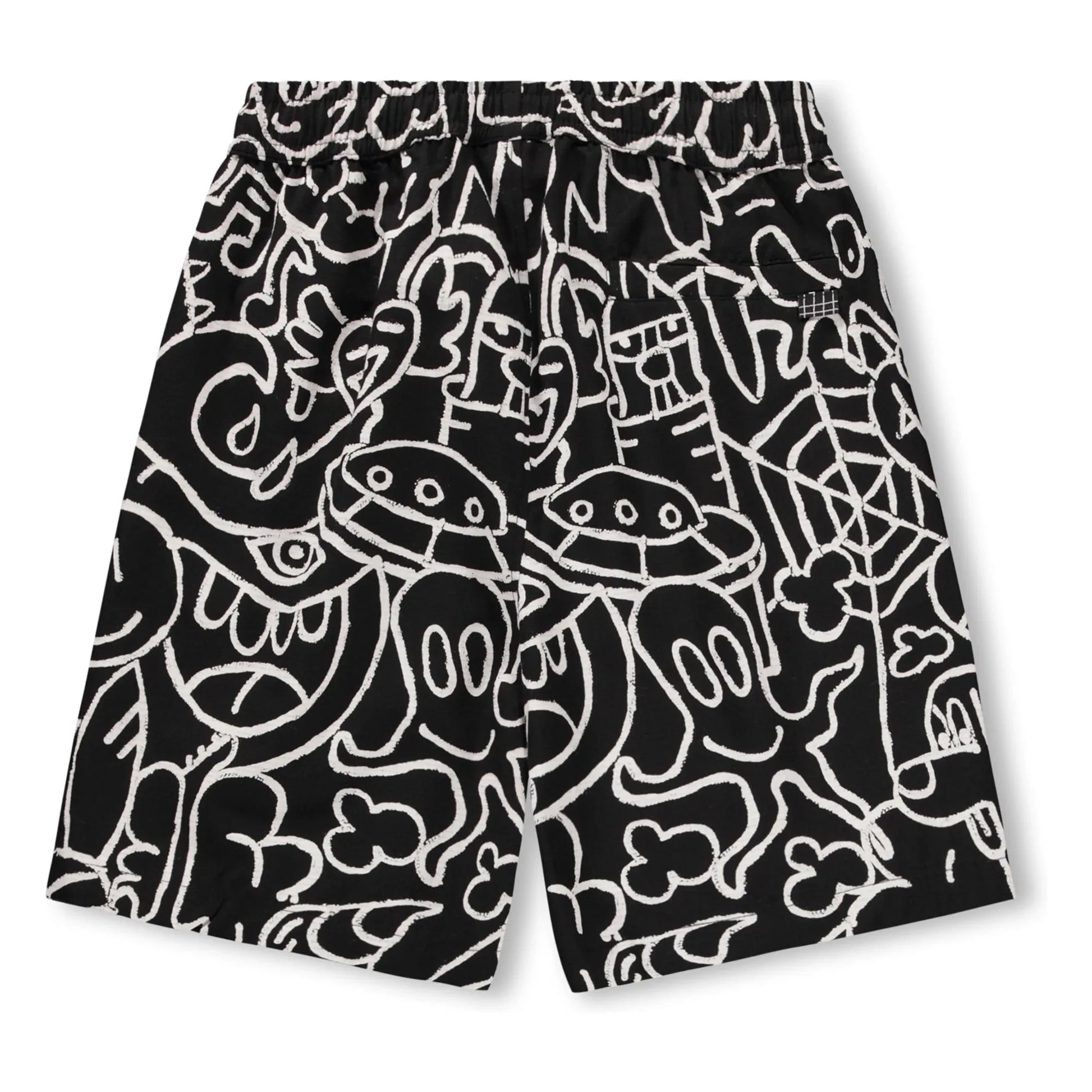 Molo - Avart Doodles Organic Cotton Shorts | Black