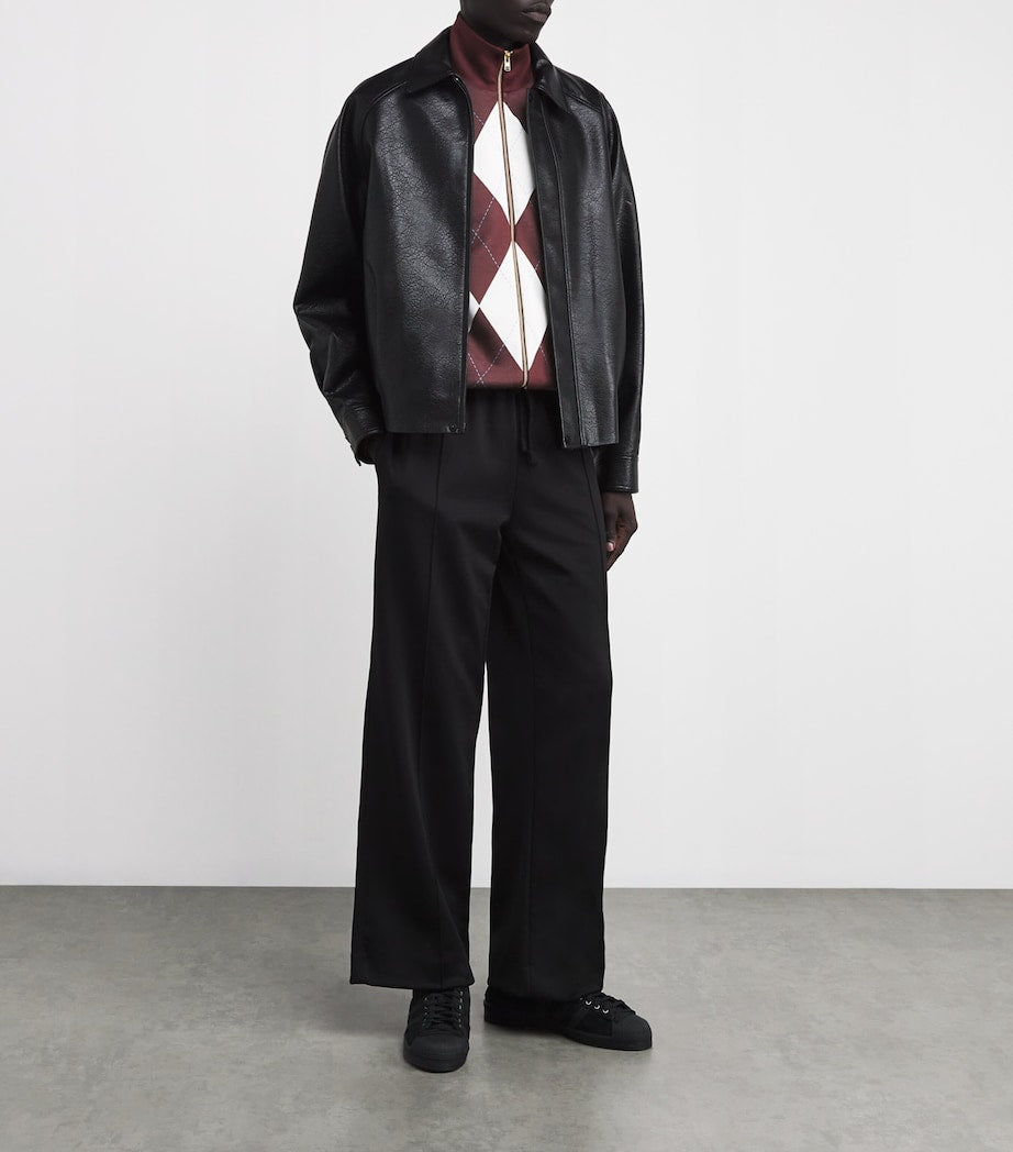 Fred Perry Burgundy Argyle Track Jacket