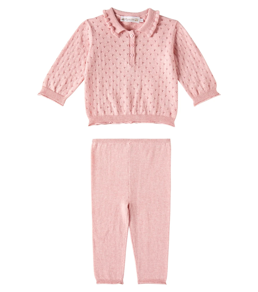 Bonpoint - Baby Eliette cotton shirt and pants set