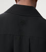LOEWE Black Silk Anagram-Detail Shirt Dress