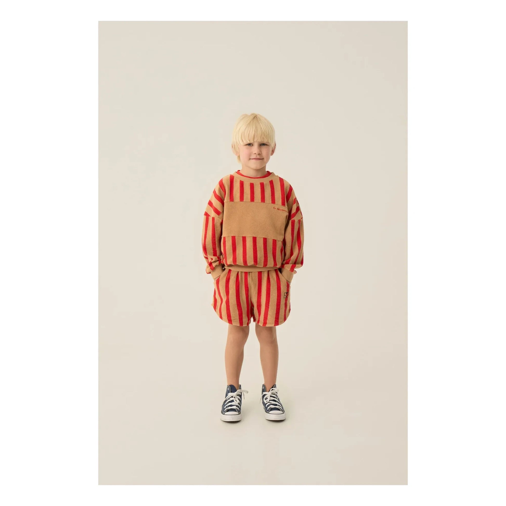 The Campamento - Striped sweatshirt  | Camel