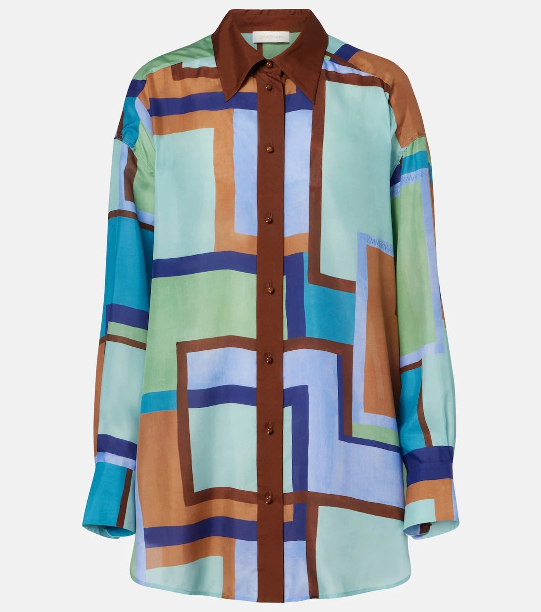 Zimmermann - Como printed silk satin shirt
