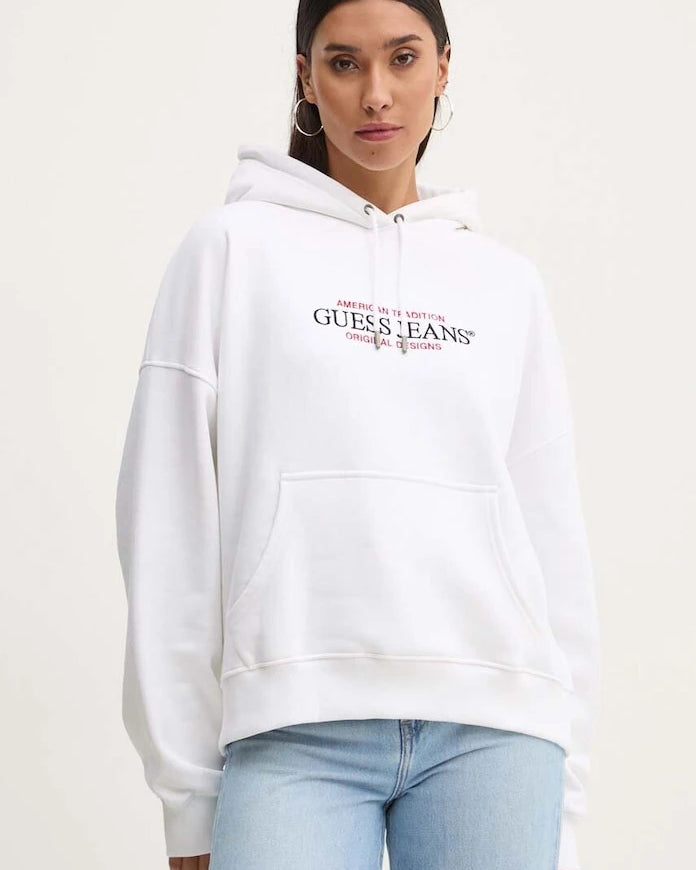 Guess Jeans суичър с качулка дамски с памук