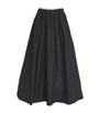 Maje Black Pleated Midi Skirt