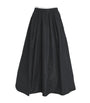 Black Pleated Midi Skirt