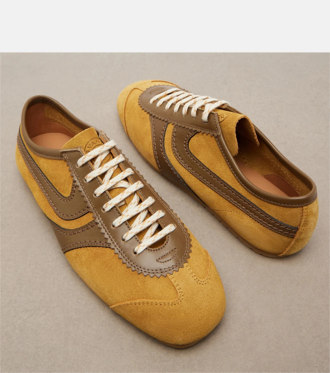 Dries Van Noten - Leather-trimmed suede sneakers