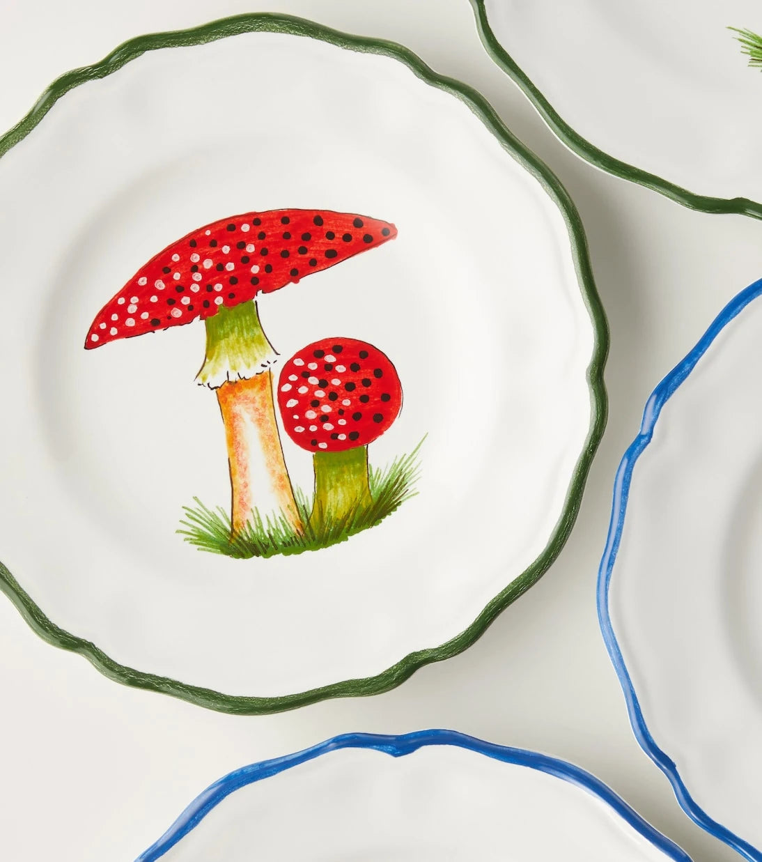 Les-Ottomans - Mushroom set of 4 ceramic side plates