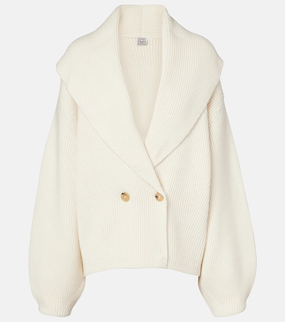 Toteme - Ribbed-knit wool-blend cardigan