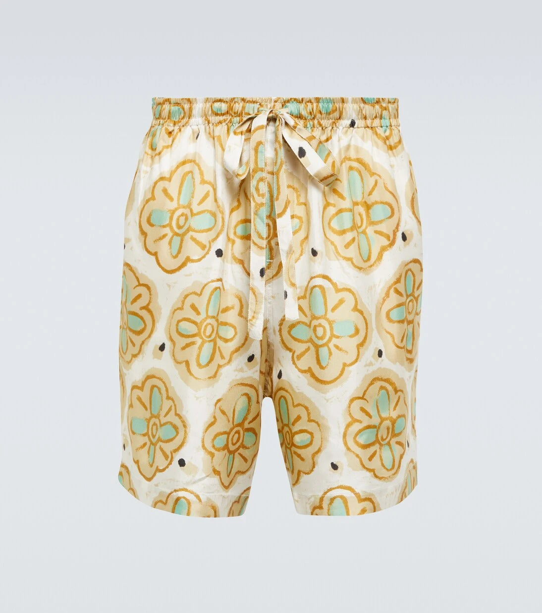 Commas - Printed silk shorts
