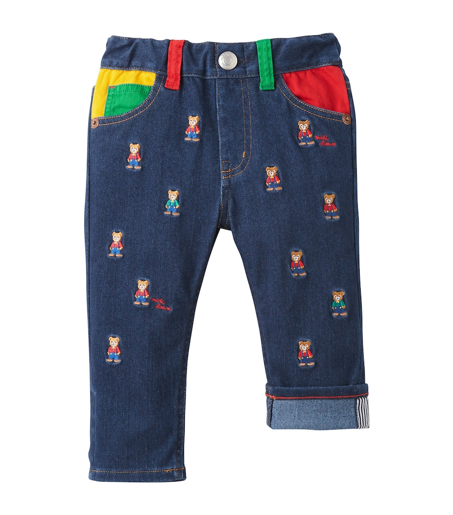 Cotton Embroidered Jeans (2-5 Years)