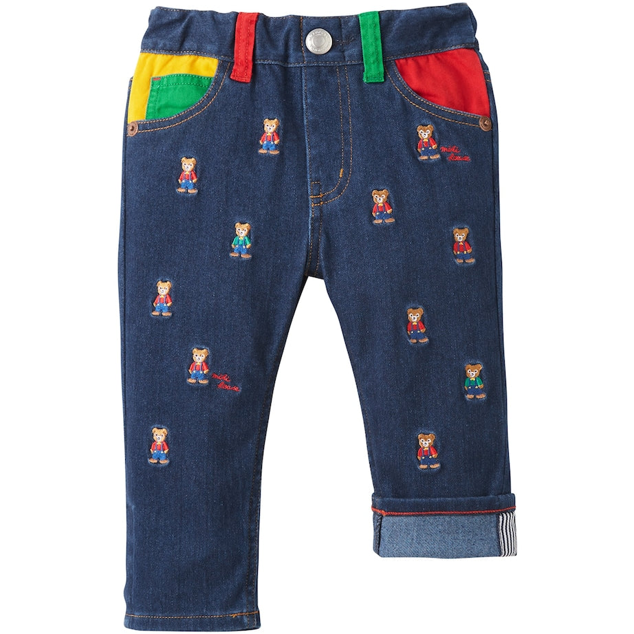 Cotton Embroidered Jeans (2-5 Years)